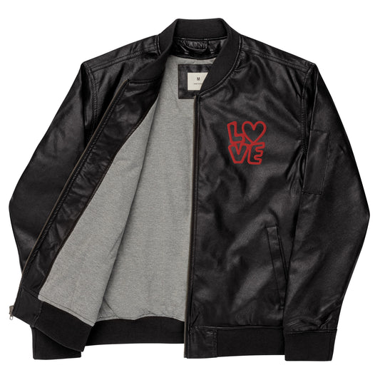 Freak Nation Leather Bomber Jacket