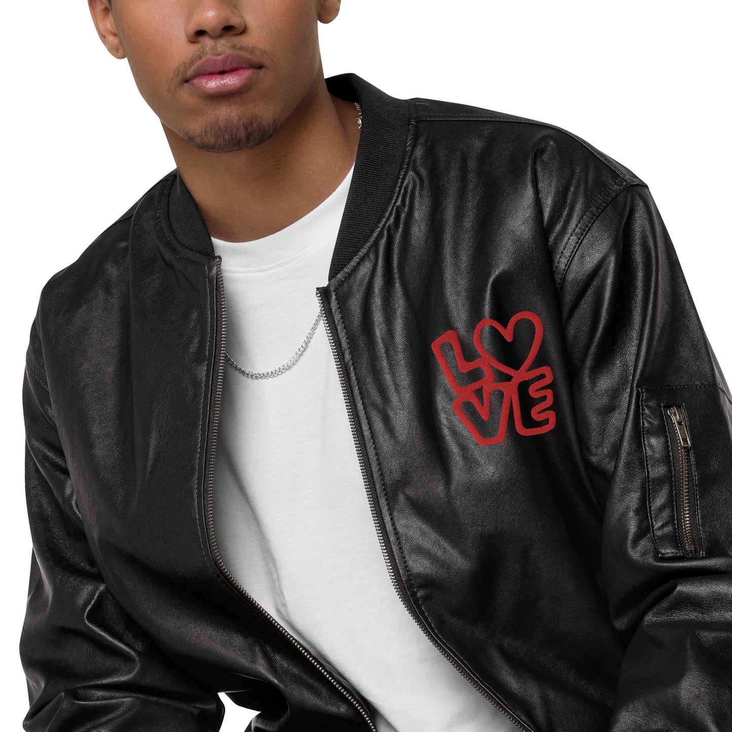 Freak Nation Leather Bomber Jacket